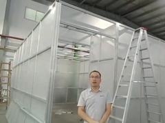 Sertifikasi CE Portable Clean Room Clean Shed / Laminar Flow Clean Booth laboratorium kamar bersih modular
