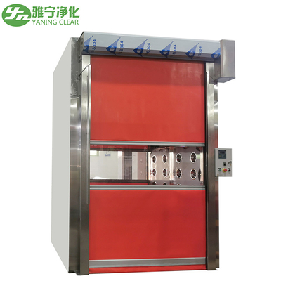 HEPA Filter Cleanroom Personil Air Shower Pvc Kecepatan Tinggi Roll Up Shutter Door