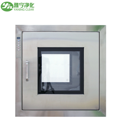 YANING ISO Cleanroom Pass Box Static Pass Box Stainless Steel Dengan Pintu Tertanam