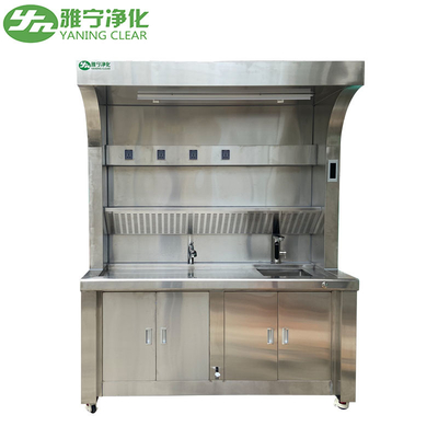 Laboratorium 304 Stainless Steel Hand Wash Sink Multifungsi Meja Pengambilan Sampel Dengan Keran yang Bisa Diregangkan