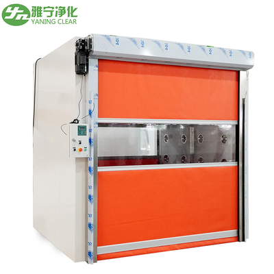 Ce Otomatis Pintu Kamar Bersih Air Shower 2.6kw 380v PVC Pintu Fast Rolling Shutter