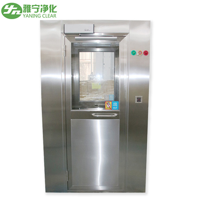 Pabrik YANING Cleanroom Air Shower Stainless Steel Air Shower dengan Pintu Ayun Tunggal