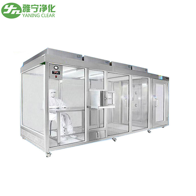 YANING GMP Standar ISO5 Modular Clean Room Soft dan Hard Wall Clean Room Clean Booth