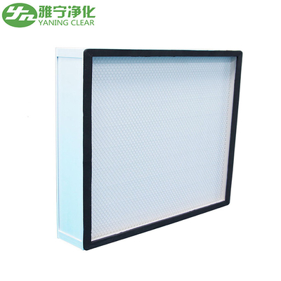 Mini Pleat HEPA Filter Udara Bingkai Lembaran Galvanis Untuk Sistem Ventilasi