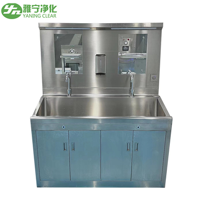 Sink cuci tangan stainless steel khusus Sink scrub bedah untuk penggunaan rumah sakit