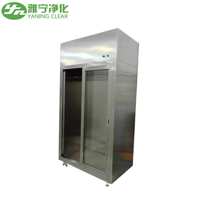Sliding Door HEPA Stainless Steel Wardrobe Laminar Air Flow Garment Cabinet untuk Toko Makanan dan Minuman