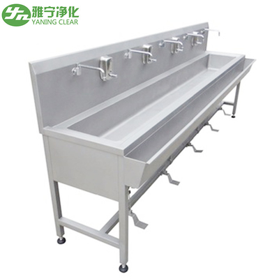 Wastafel Wastafel Tangan Stainless Steel Kaki Dioperasikan Untuk Laboratorium / Ruang Operasi