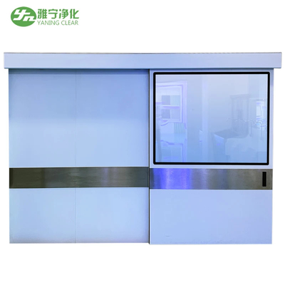Pintu geser otomatis kedap udara stainless steel medis ukuran yang dapat disesuaikan dan umur panjang