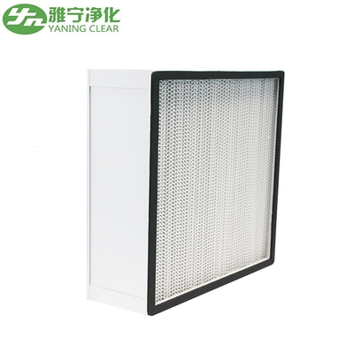 Panel Filter Konstruksi Disesuaikan H13 Deep Pleat HEPA Filter dengan Frame Aluminium
