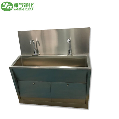 Wastafel Cuci Tangan Medis Faucet Ganda, Wastafel Cuci Tangan Lab Portabel SS