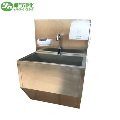 Wastafel Cuci Tangan Medis Stainless Steel Satu Orang Dengan Pengering Tangan Untuk Industri Makanan