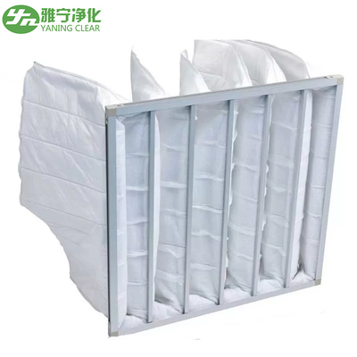 White 6 Bags F9 Bag Filter Bahan Kain Non Woven Untuk Industri Lukisan
