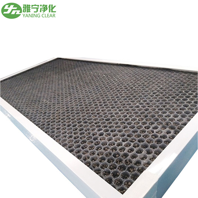 Filter Panel Lipit, Filter Udara Ruang Bersih Dua Dalam Satu Butiran Karbon Aktif / H13 / 14