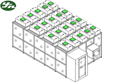 Ruang Bersih Bingkai ISO 5 Modular Vertikal SS304 yang Disesuaikan untuk Industri Instrumen Presisi di Portugal