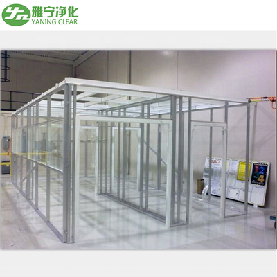 YANING ISO Kelas 8 Kamar Bersih Modular Bebas debu, Kamar Bersih Prefabrikasi Baja Ringan Dengan Lampu LED