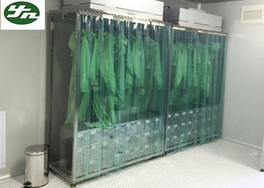 SS Clean Room Garment Cabinet, Lemari Penyimpanan Pakaian Untuk Pabrik Farmasi