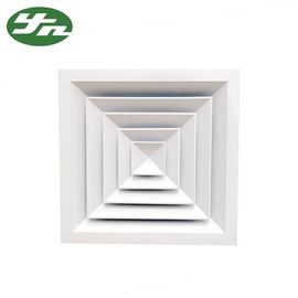 Ventilasi Kamar Bersih Kustom, Aluminium Alloy Round / Square Ceiling Air Diffuser