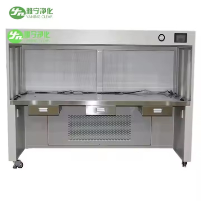 Full Stainless Steel Workstation Kelas 100 HEPA Filter Clean Bench Ukuran internal 1150*720*540mm