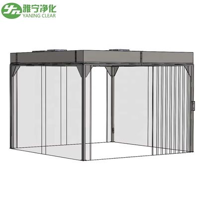 Ruang Bersih Laboratorium ISO GMP Modular Bebas Debu Ruang Bersih Panel Dinding Lunak PVC Modular Perakitan FFU Langit-Langit Ruang Bersih