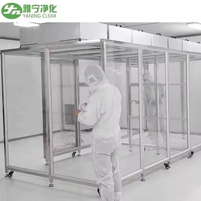 Bilik Bersih Modular yang Dapat Disesuaikan dengan Rangka Baja Tahan Karat dan Panel Akrilik, Bilik Bersih Kecil Portabel