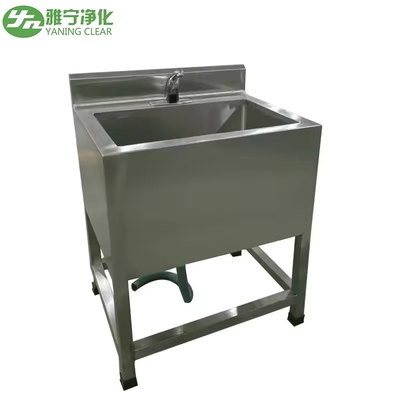 YANING Keran Sensor Otomatis Wastafel Cuci Wastafel Bedah Medis Stainless Steel Ruang Operasi dengan Kursi Tunggal