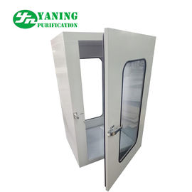 High Pass Thru Cleanroom Pass Box Powder Coating Steel Dengan Interlock Mekanik