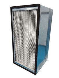 Rangka Baja Galvanis Filter Udara HEPA 1000m³ / jam Volume Udara Dengan Pemisah Aluminium Foil