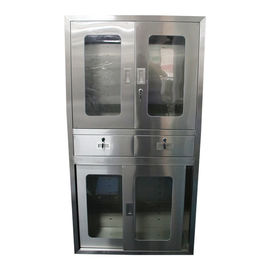 Instrumen Perabot Rumah Sakit Kabinet Medis Stainless Steel Dengan Struktur Padat