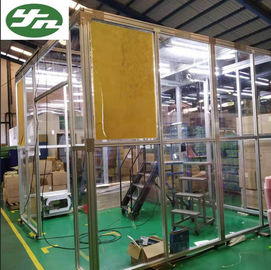 Bingkai Aluminium Dinding Akrilik Ruang Booth Bersih Portabel Untuk Industri Paket Indonsia