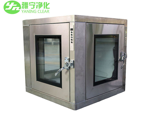 Corner Door Cleanroom Pass Box Stainless Steel Elektronik Interlocking ISO14644